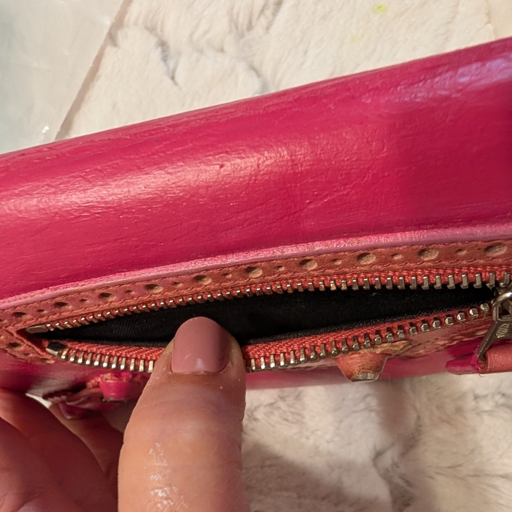 Balenciaga Pink Leather Women's Wallet As Is - Picture 9 of 13